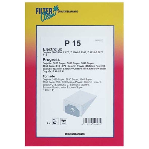 Electrolux P15 sac aspirateur papier 4X + 1 filtre