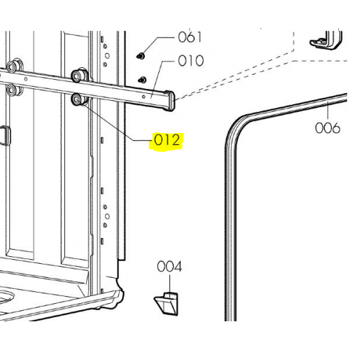 V-Zug roulette rail panier supérieur lave-vaisselle