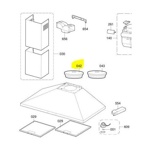 V-Zug filtre à charbon paire hotte