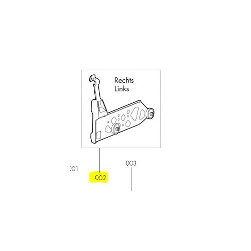 V-Zug Support pour panier gauche 1 pce 2 roues installées lave-vaisselle