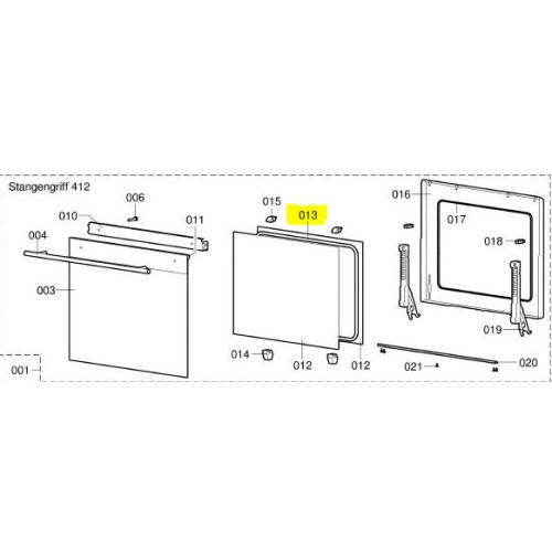 V-zug joint de porte four complet