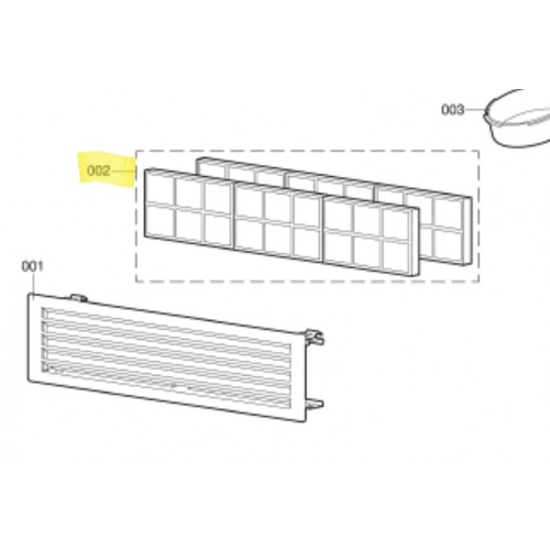 V-Zug filtre à charbon actif de rempl. S et LRC cassette hotte